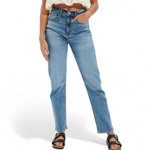American Eagle 8 Tall Highest Rise 90s Boyfriend Ankle Length Relaxed Blue Jeans